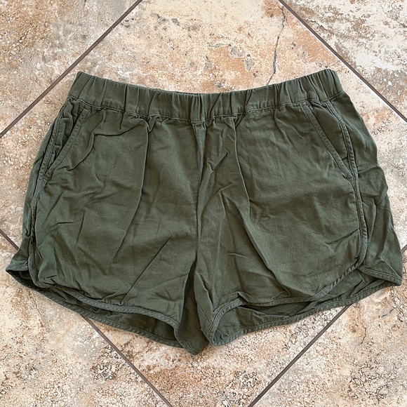 FINAL PRICE Madewell Pull On Shorts Desert Olive Womenโs S Small Summer - Picture 5 of 8